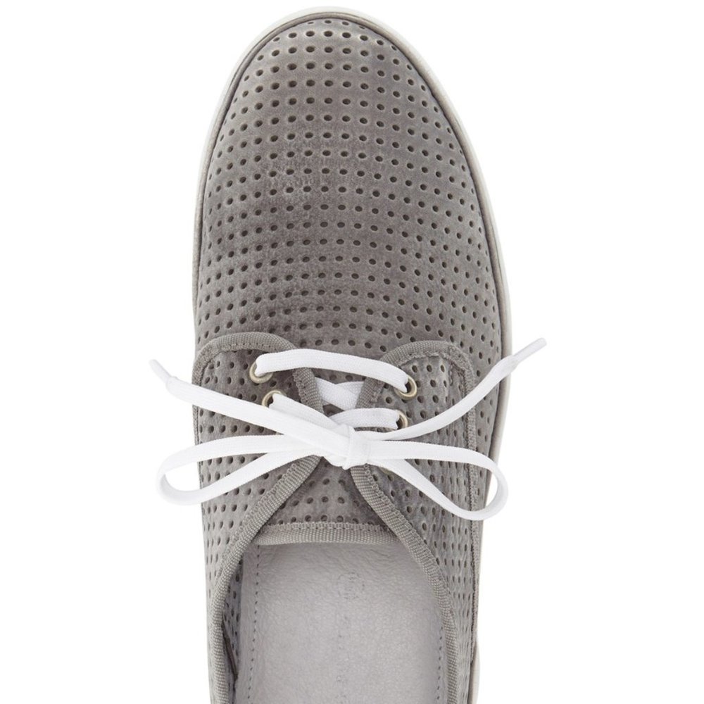 Bacco Bucci ITALY Perforated Suede Leather Sneakers Shoe Men's 11 NEW NIB Grey - Picture 3 of 13